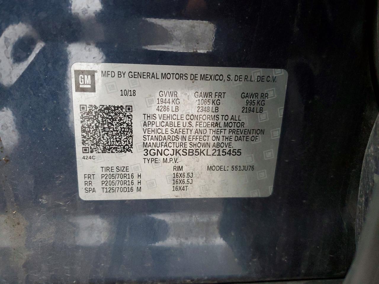 2019 CHEVROLET TRAX LS photo 13