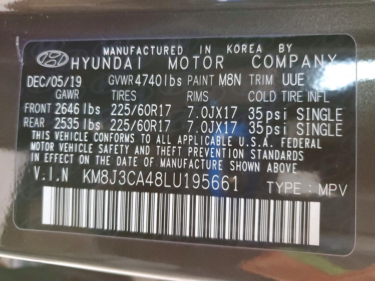 2020 HYUNDAI TUCSON LIMITED photo 13