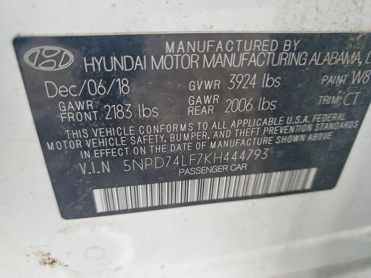 2019 HYUNDAI ELANTRA SE photo 13