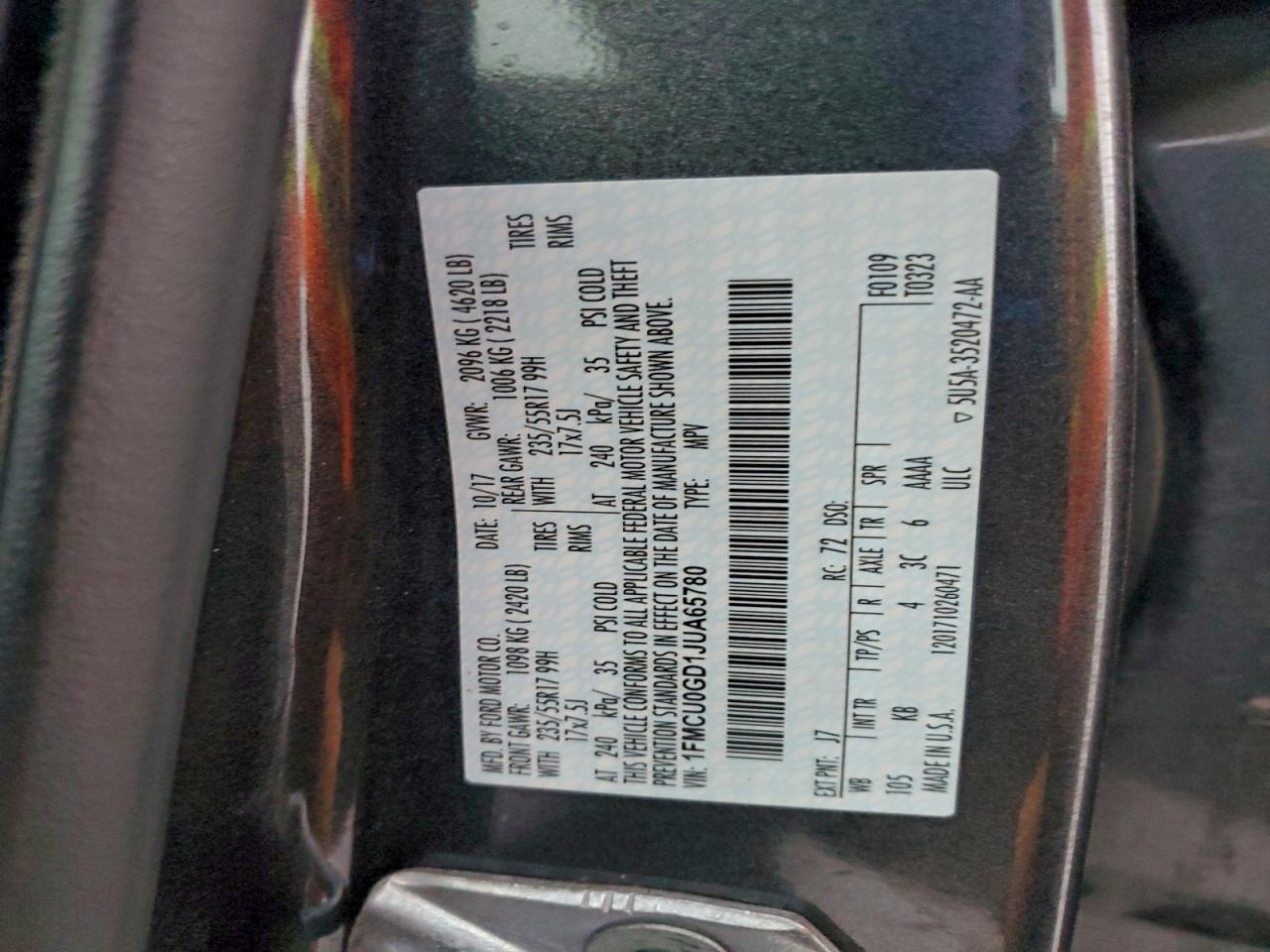 2018 FORD ESCAPE SE photo 12