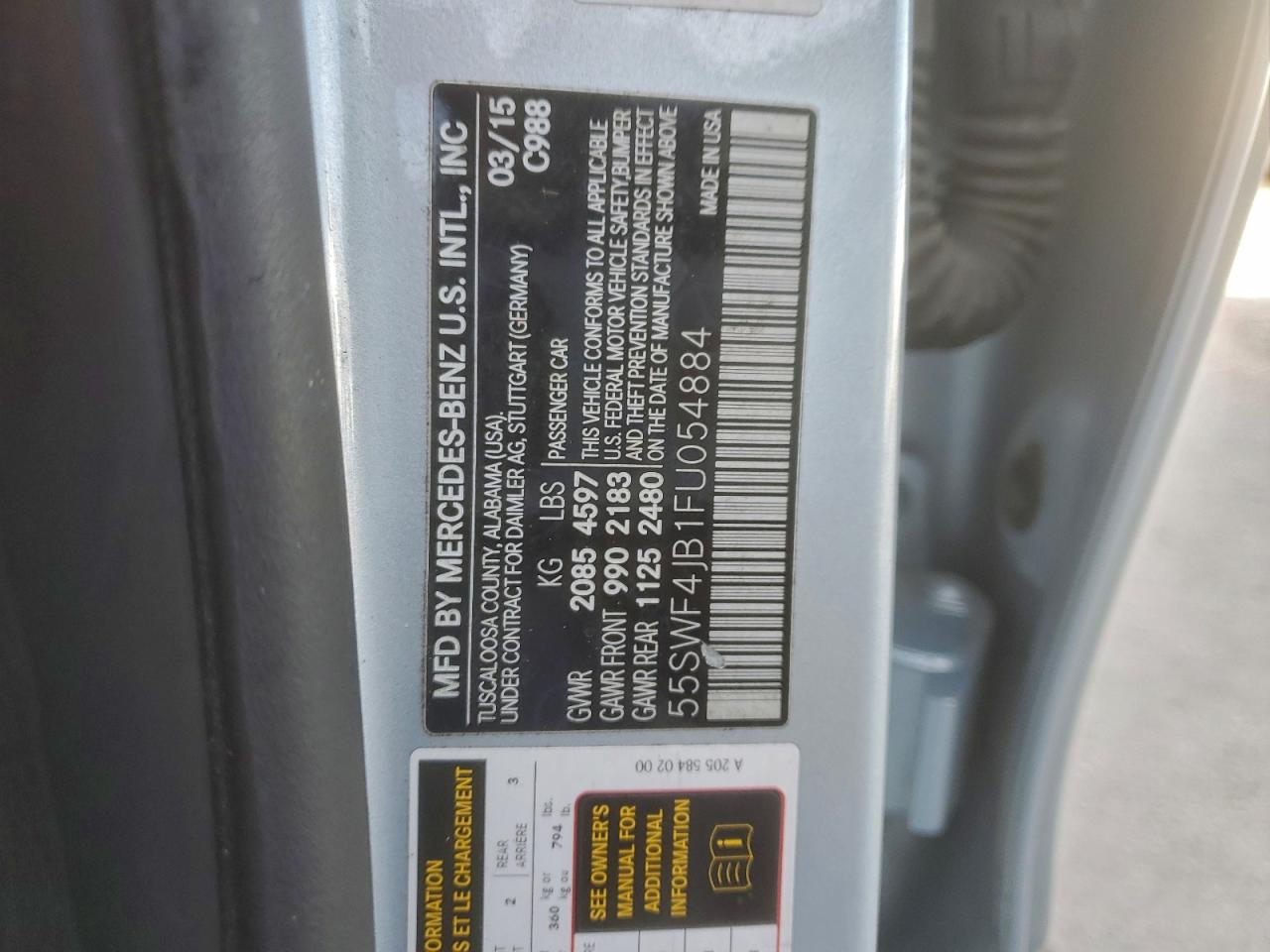 2015 MERCEDES-BENZ C 300 photo 12