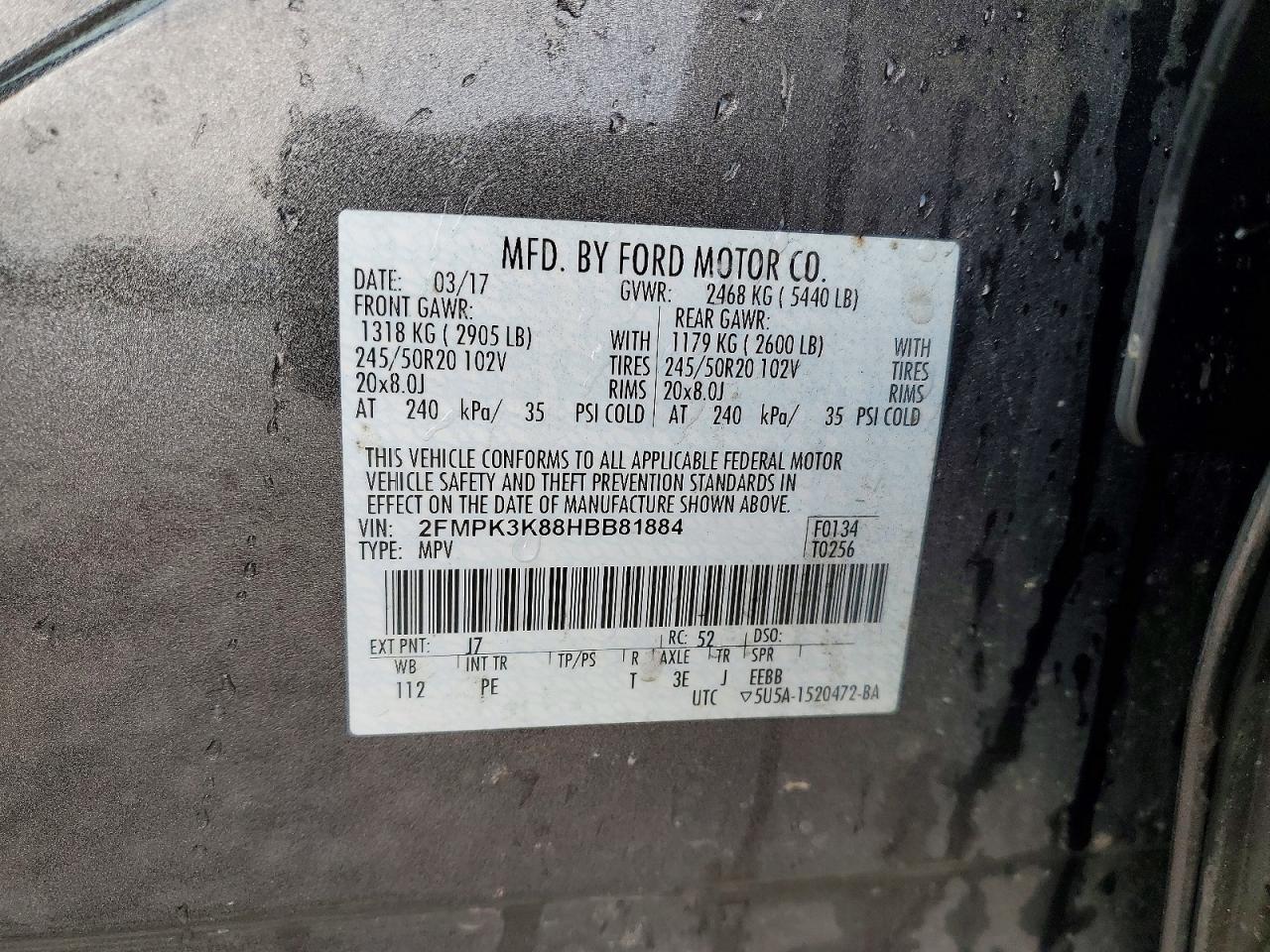 2017 FORD EDGE TITANIUM photo 14