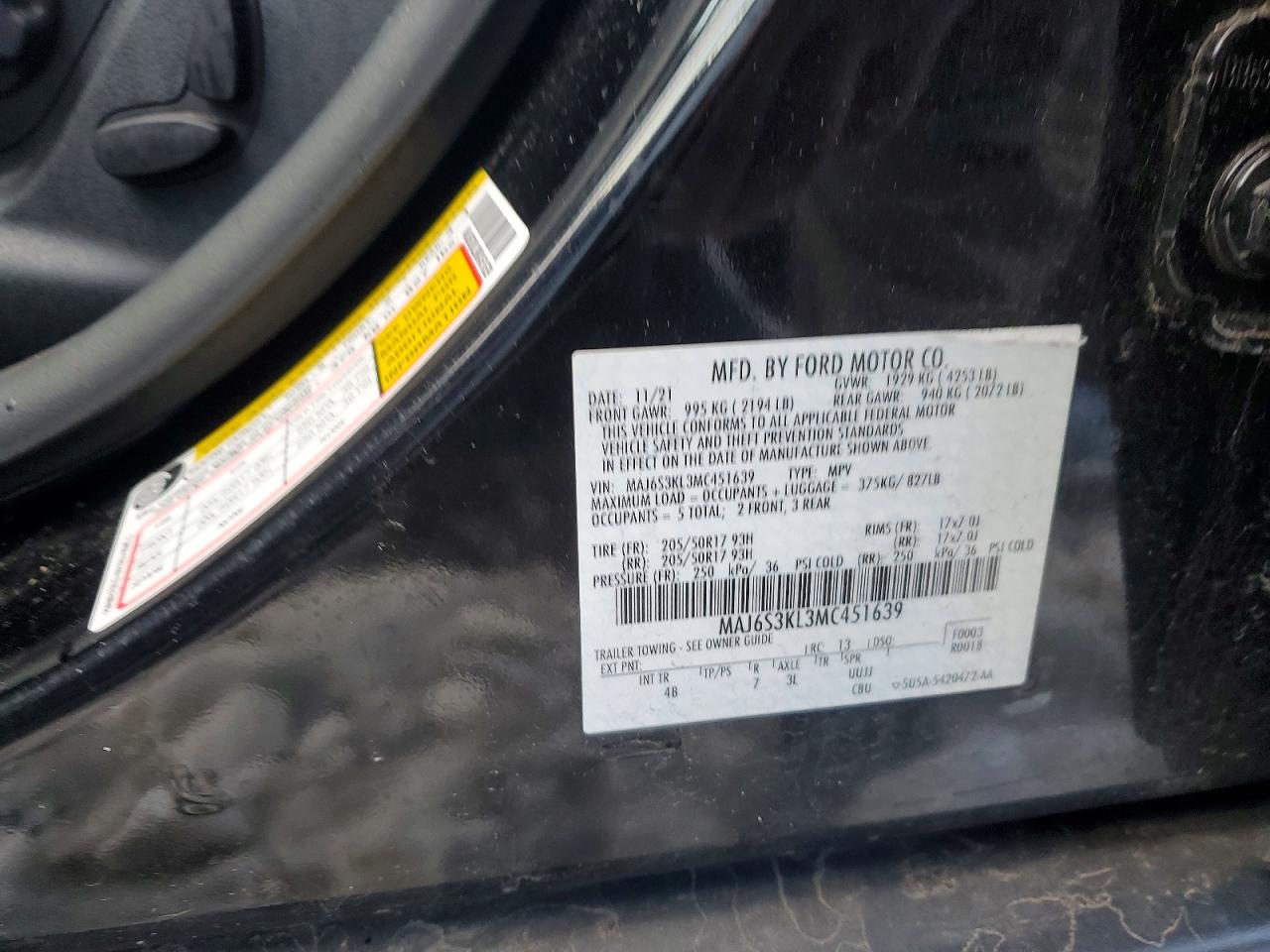2021 FORD ECOSPORT TITANIUM photo 12