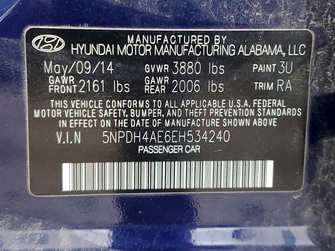 2014 HYUNDAI ELANTRA SE photo 13