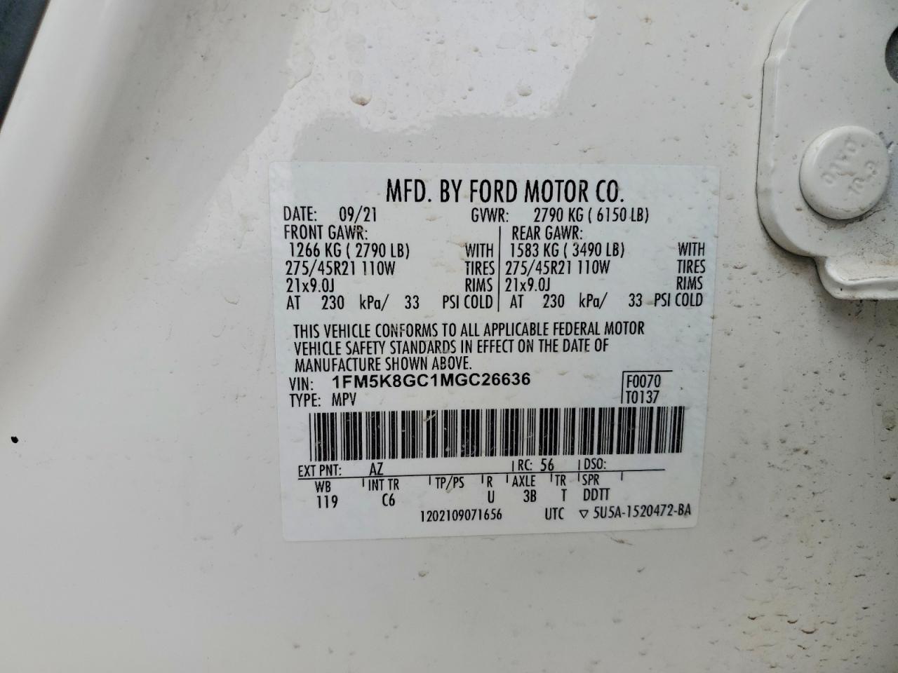 2021 FORD EXPLORER ST photo 14