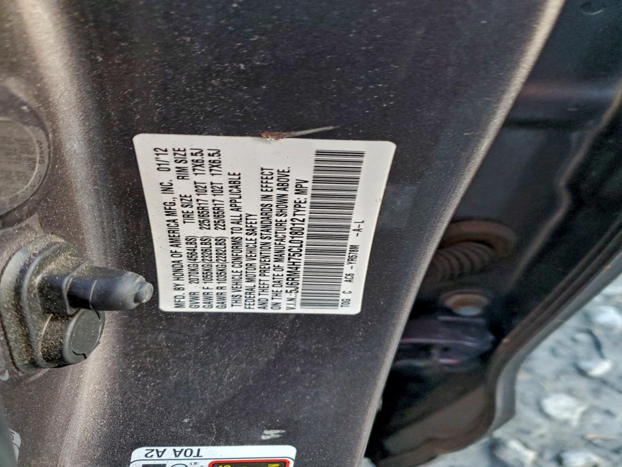 2012 HONDA CR-V photo 25