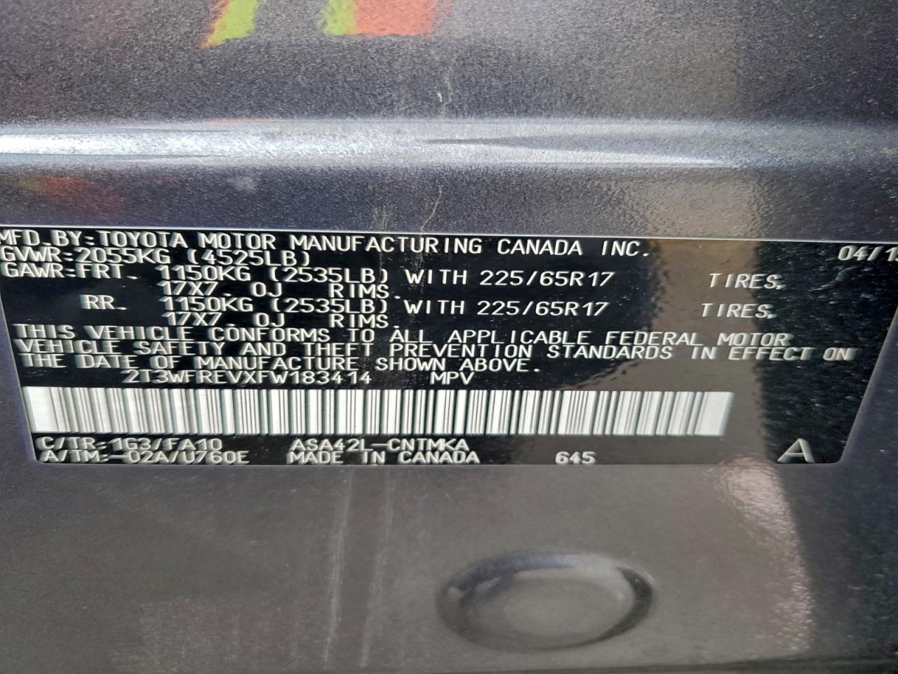 2015 TOYOTA RAV4 XLE photo 14