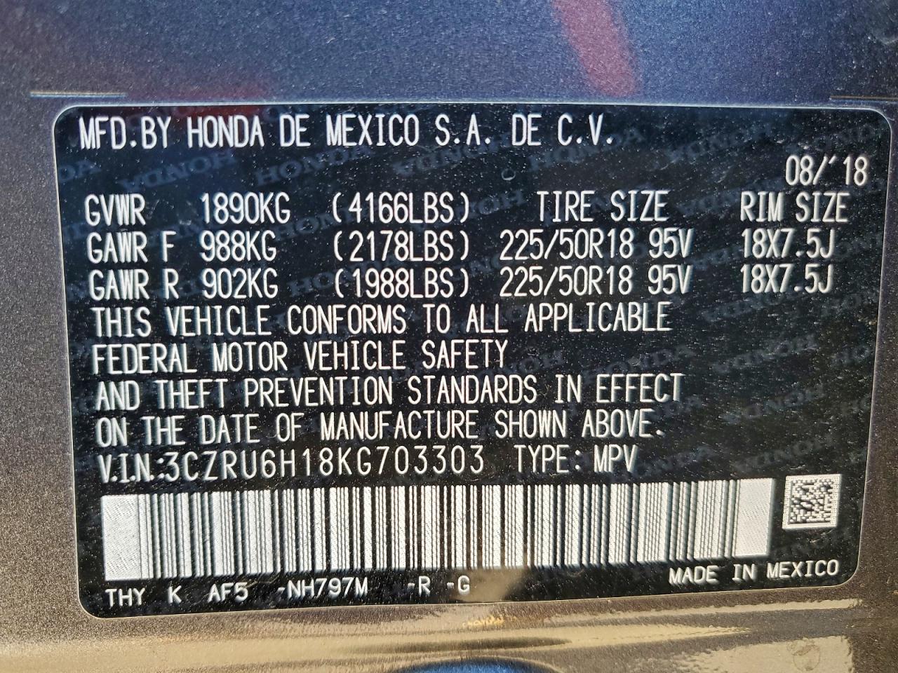 2019 HONDA HR-V SPORT photo 13