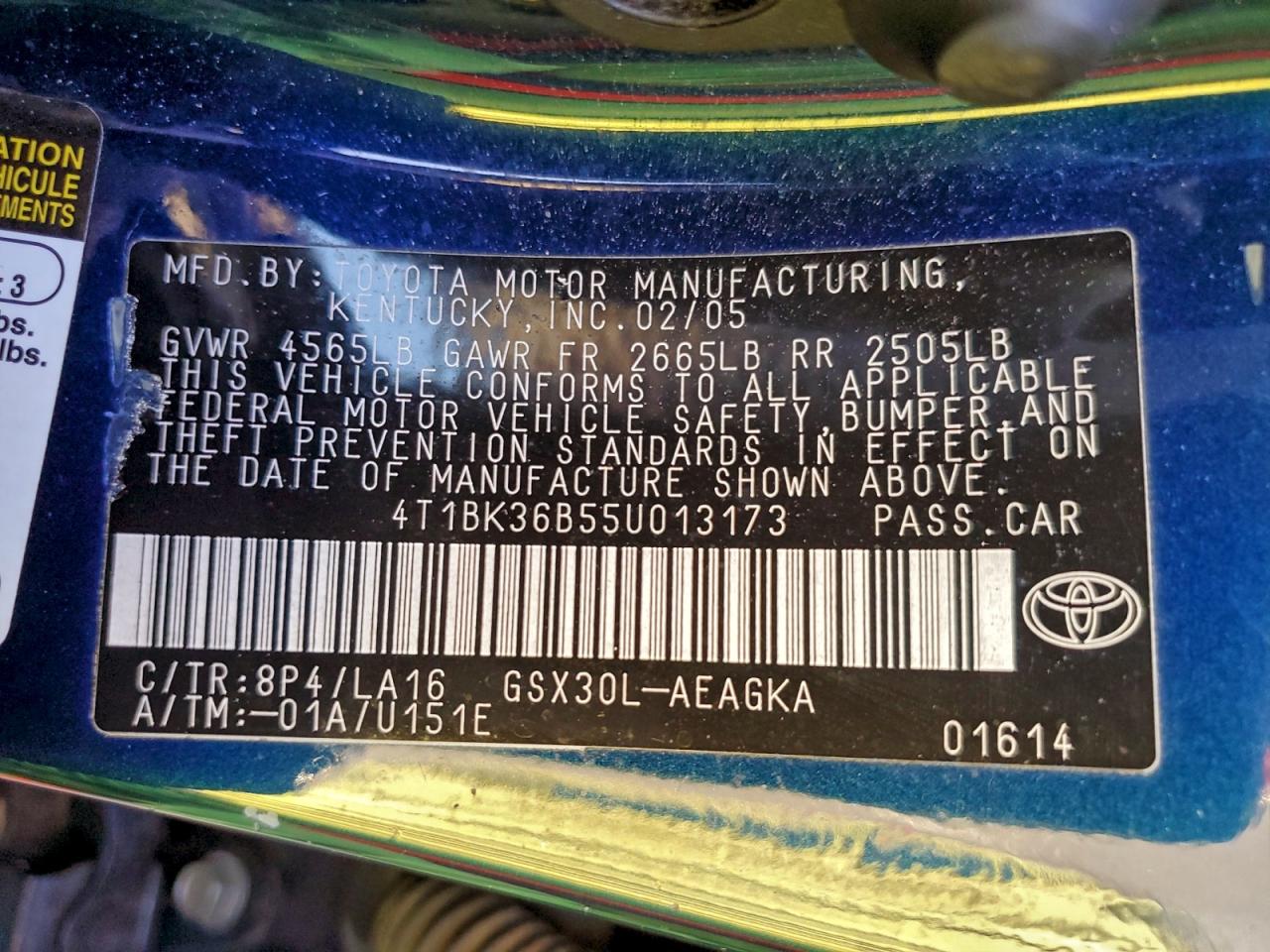 2005 TOYOTA AVALON XL photo 12