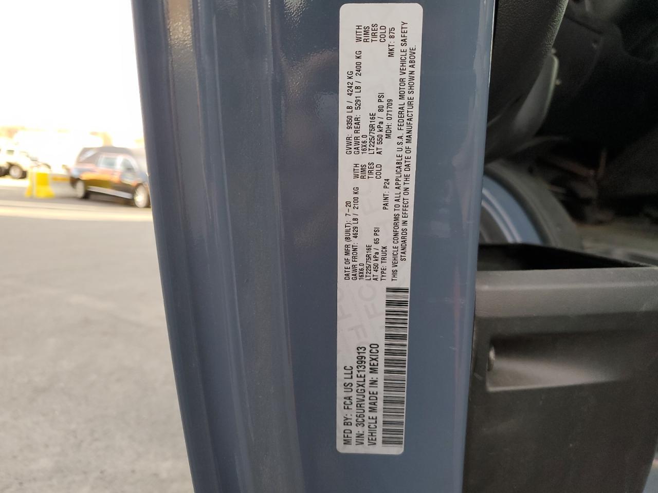 2020 RAM PROMASTER 3500 3500 HIGH photo 13