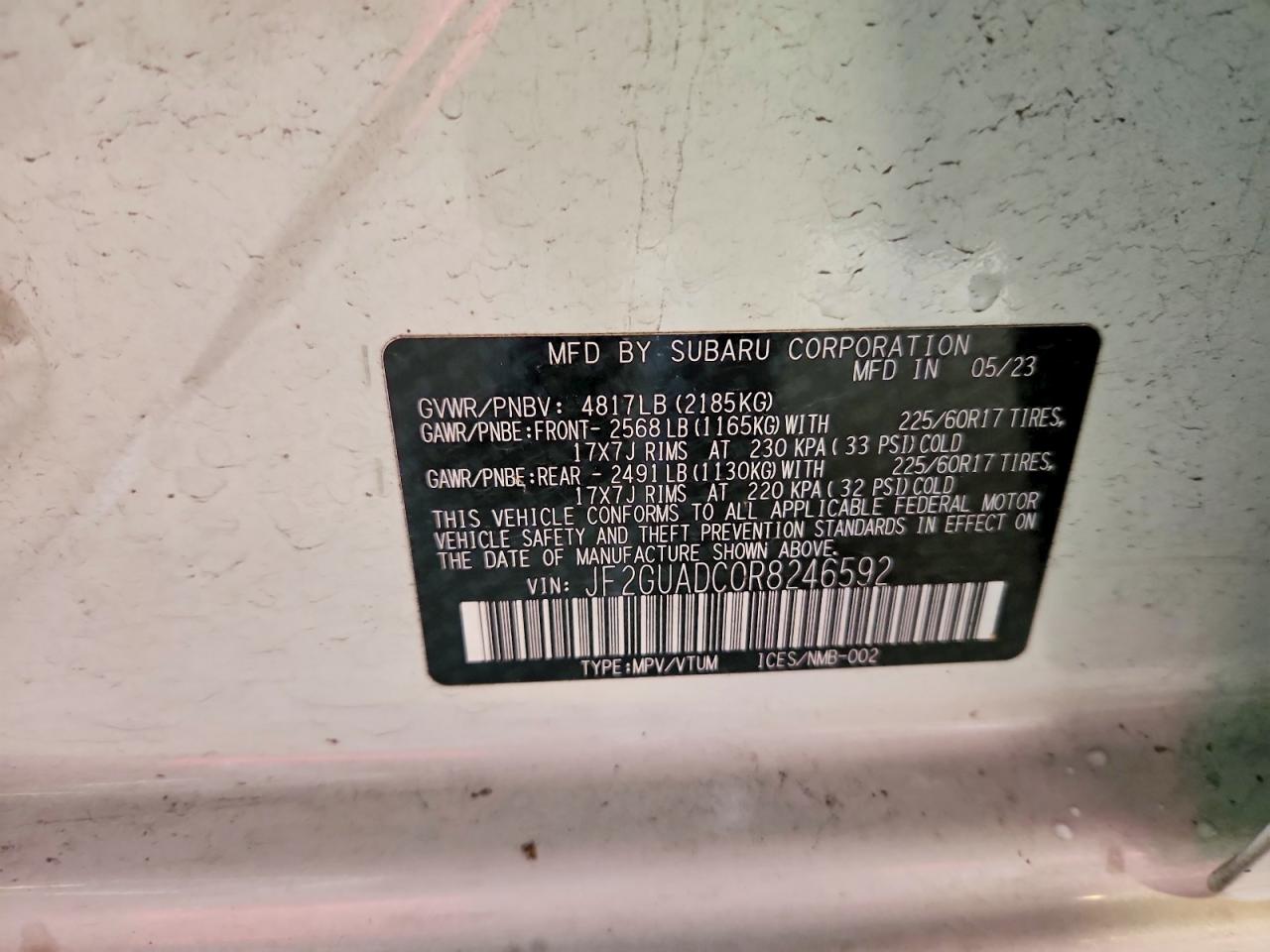 2024 SUBARU CROSSTREK PREMIUM photo 13