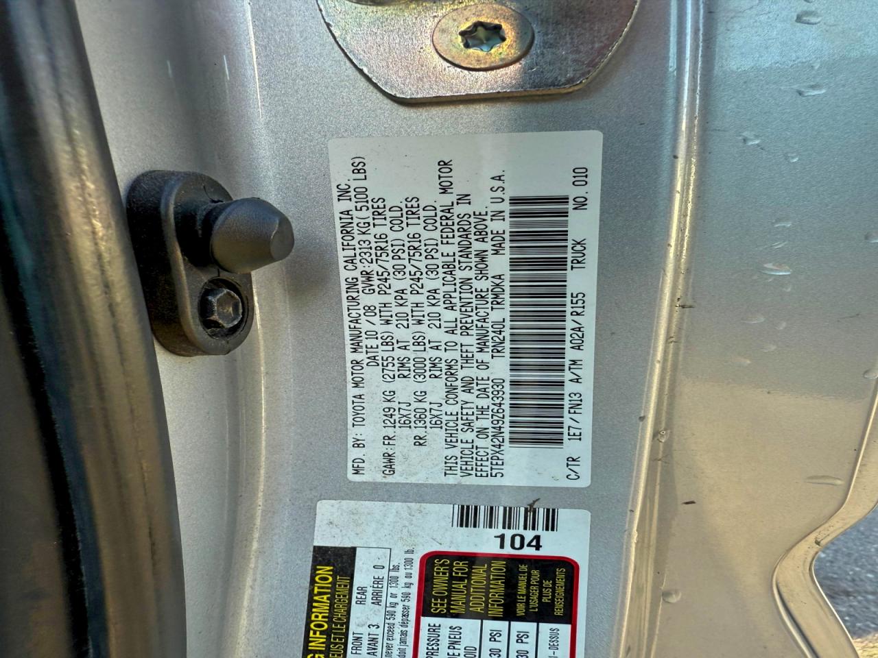 2009 TOYOTA TACOMA photo 10