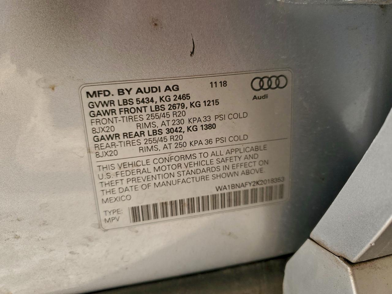2019 AUDI Q5 PREMIUM PLUS photo 14