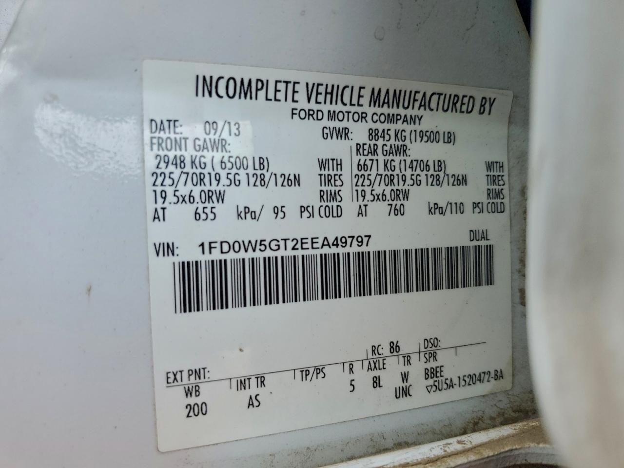 2014 FORD F550 SUPER DUTY UTILITY / SERVICE TRUCK photo 14