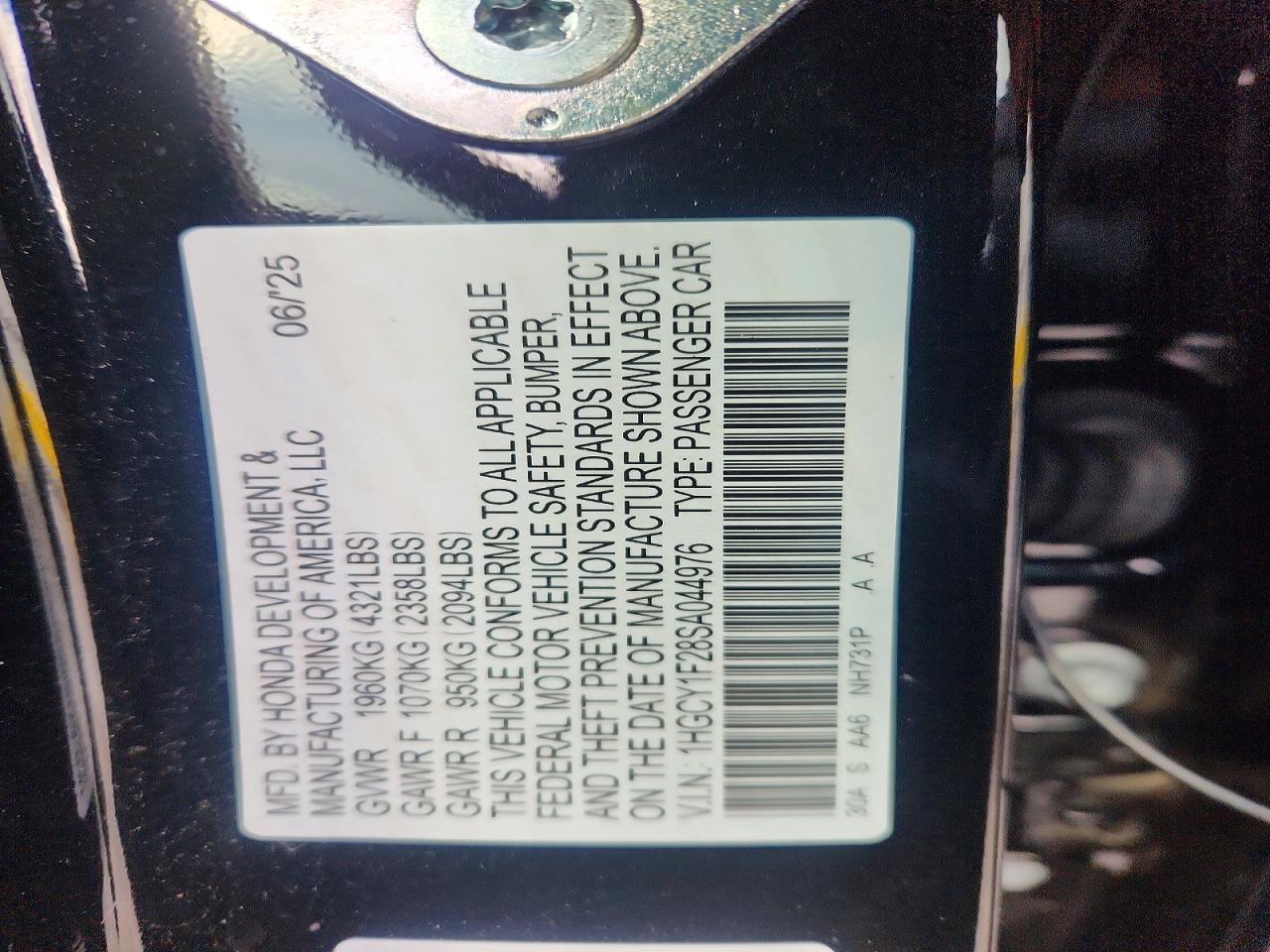 2025 HONDA ACCORD LX photo 12