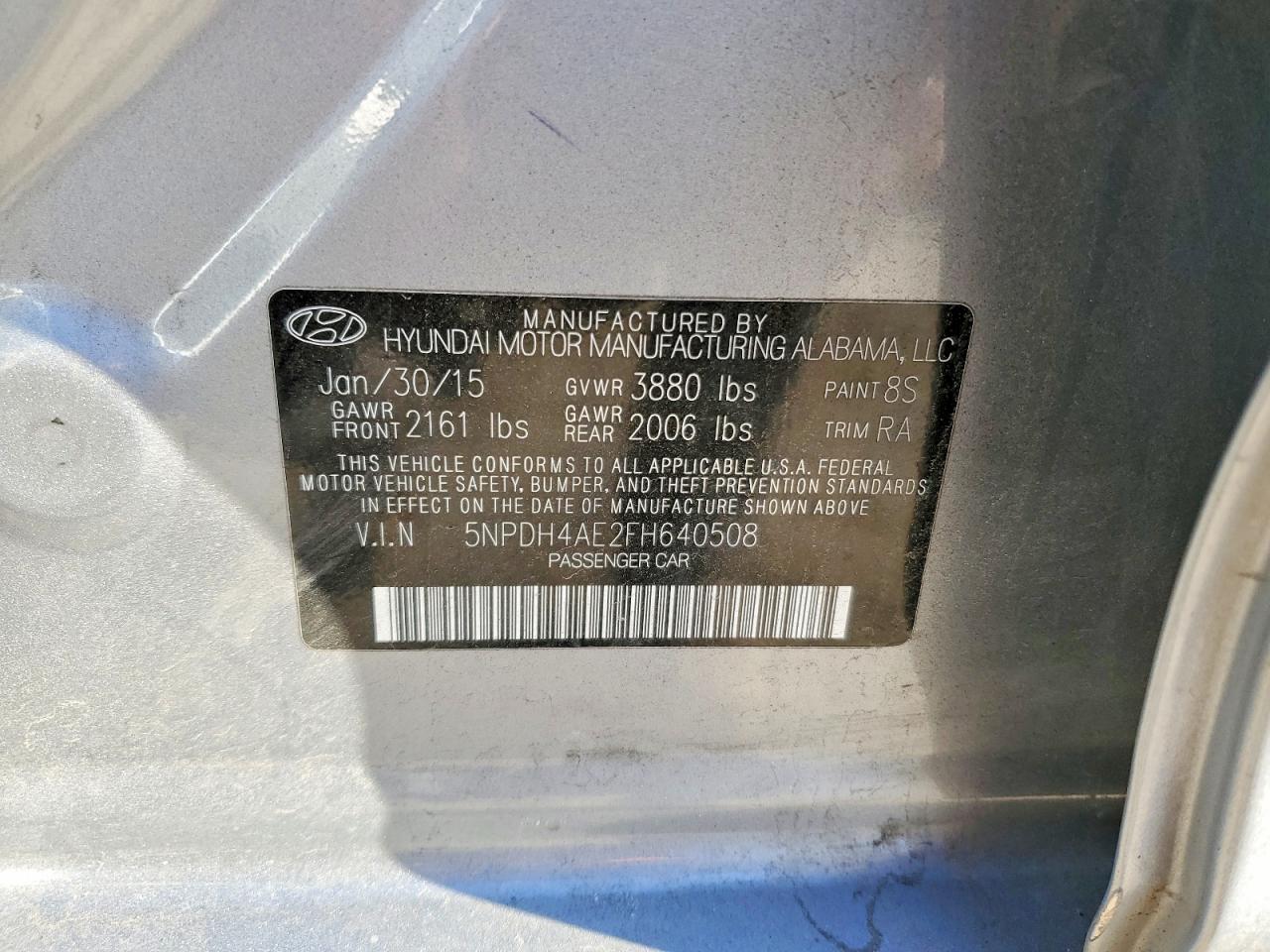 2015 HYUNDAI ELANTRA SE photo 12