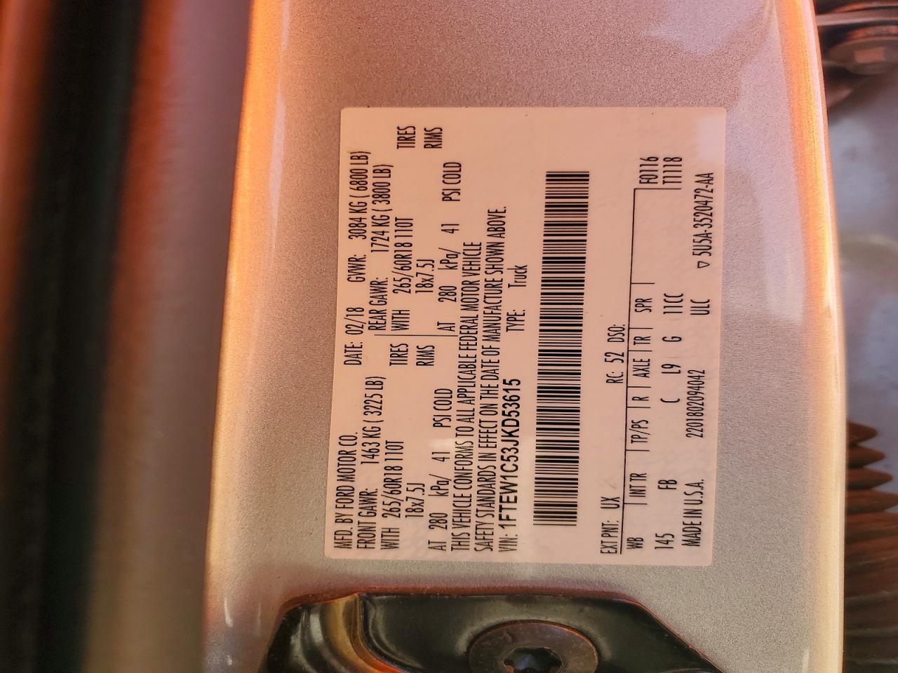 2018 FORD F150 SUPERCREW photo 12