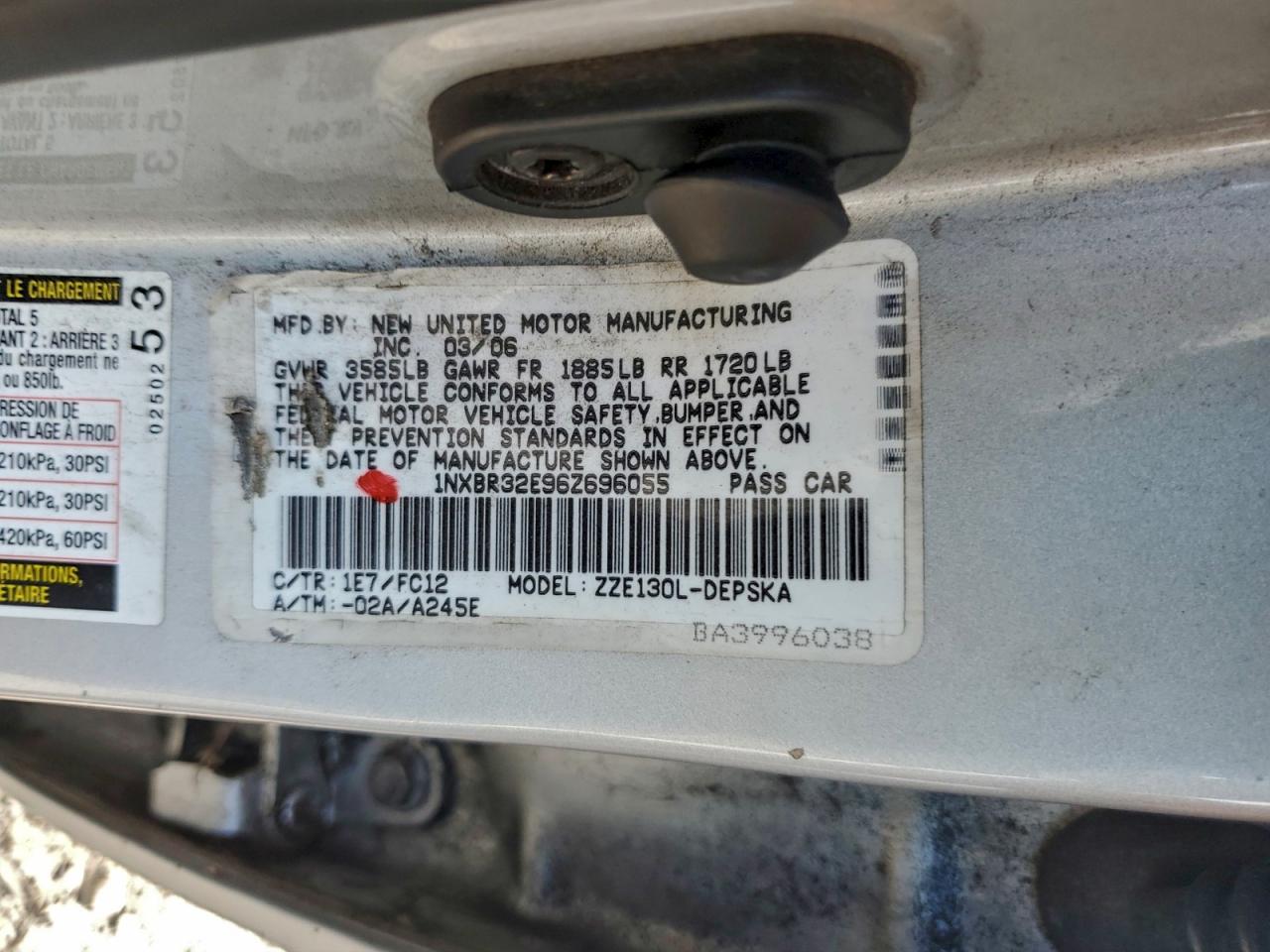 2006 TOYOTA COROLLA CE photo 13