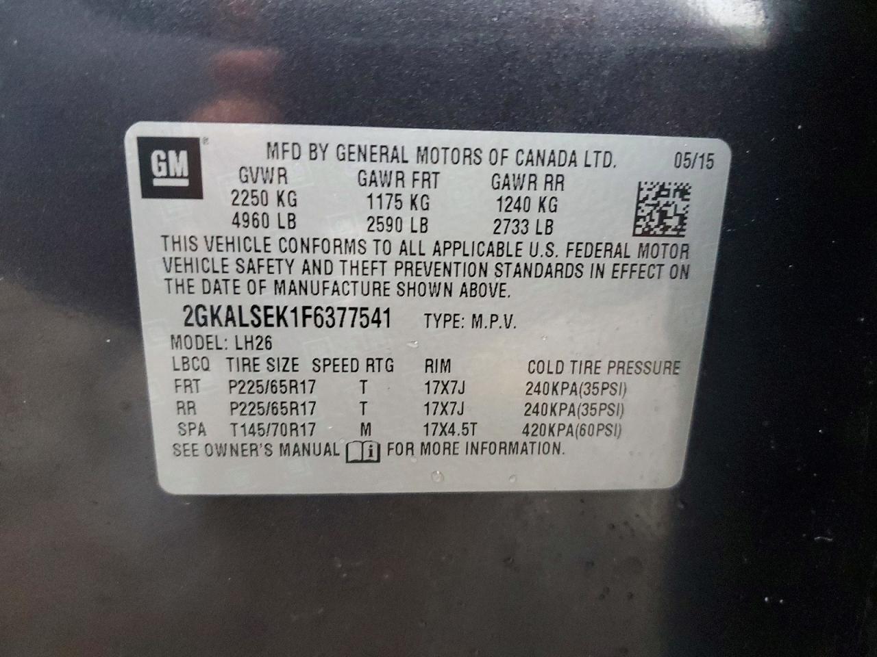 2015 GMC TERRAIN SLT photo 13