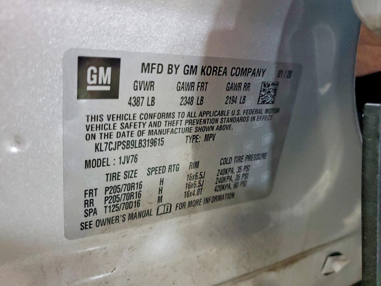 2020 CHEVROLET TRAX 1LT photo 13