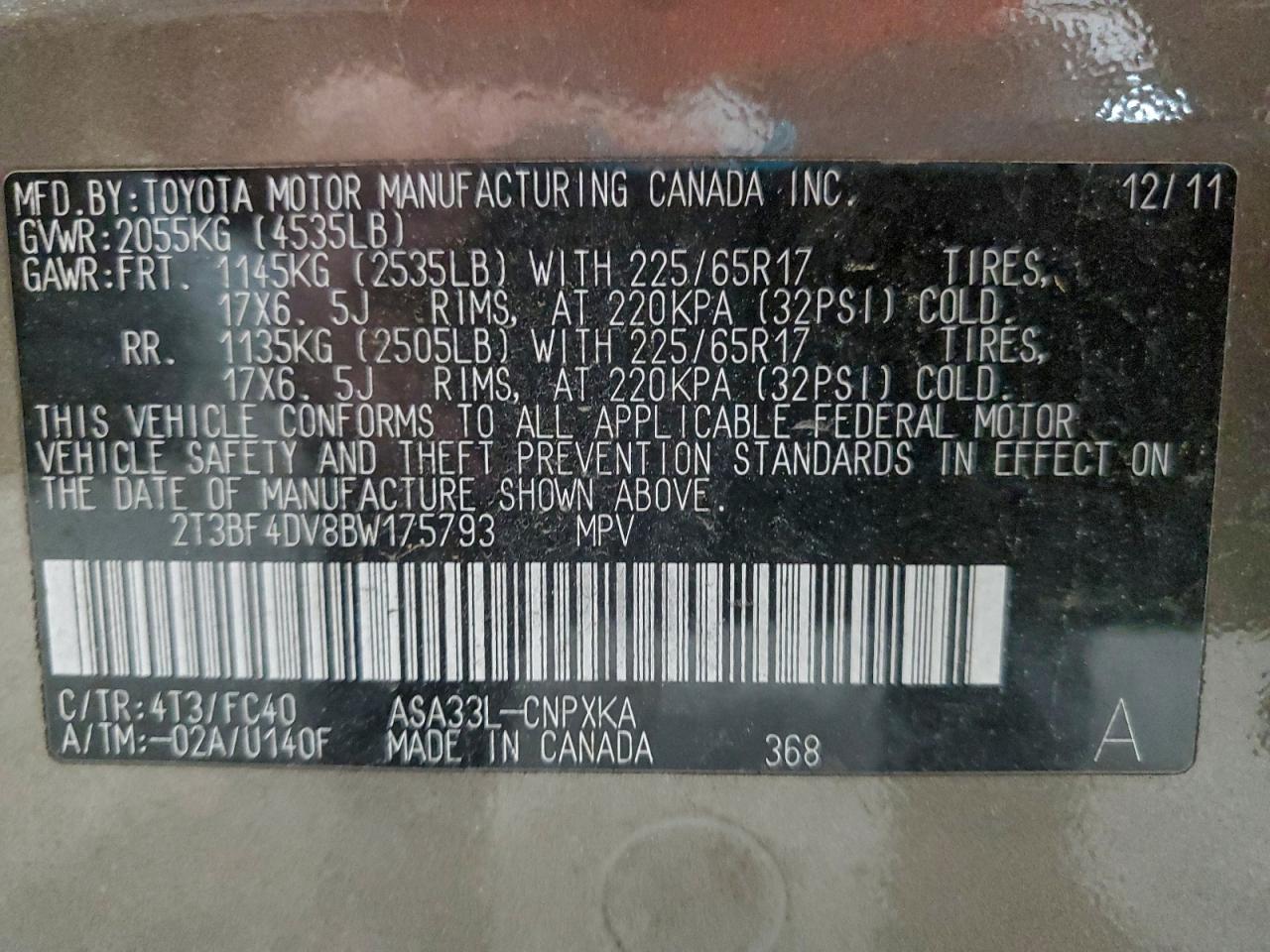 2011 TOYOTA RAV4 photo 13