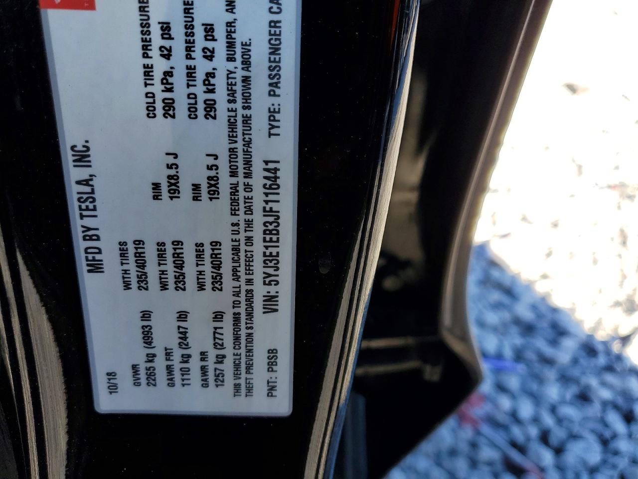 2018 TESLA MODEL 3 photo 12