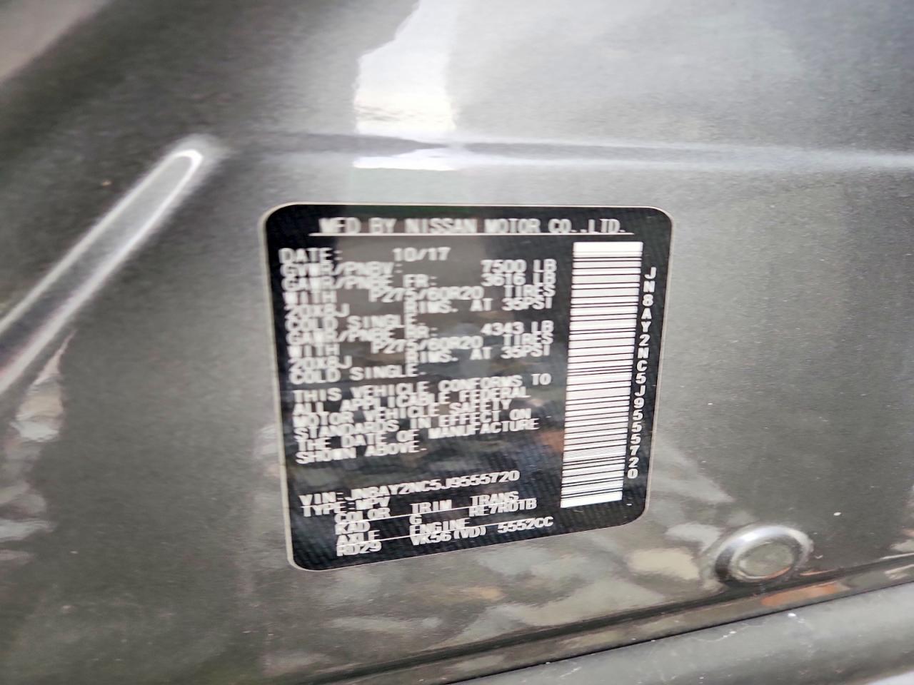 2018 NISSAN ARMADA SV photo 13