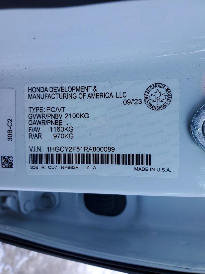 2024 HONDA ACCORD HYBRID SPORT photo 12