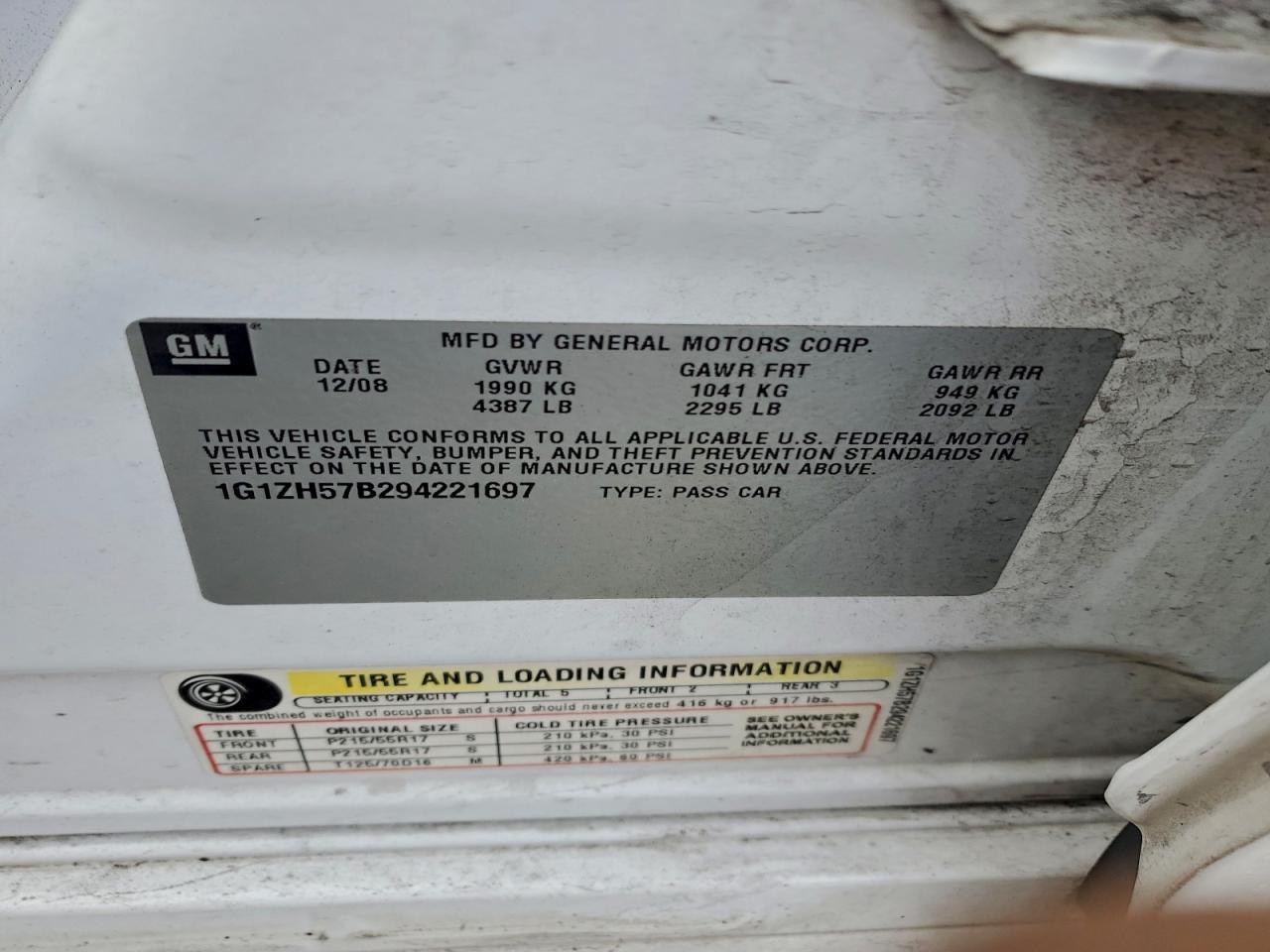 2009 CHEVROLET MALIBU 1LT photo 12
