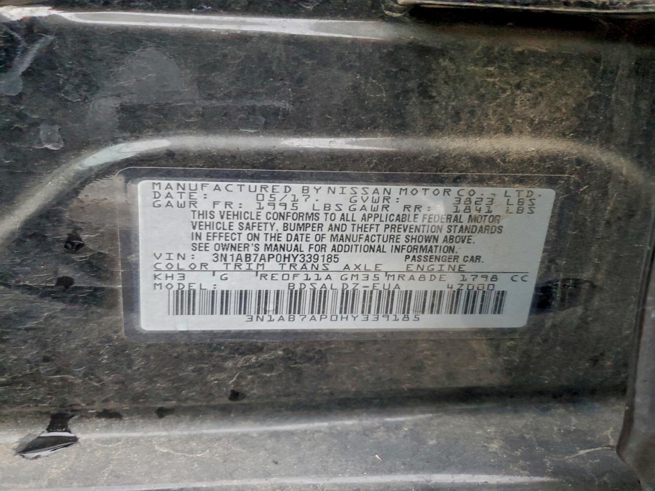 2017 NISSAN SENTRA photo 12