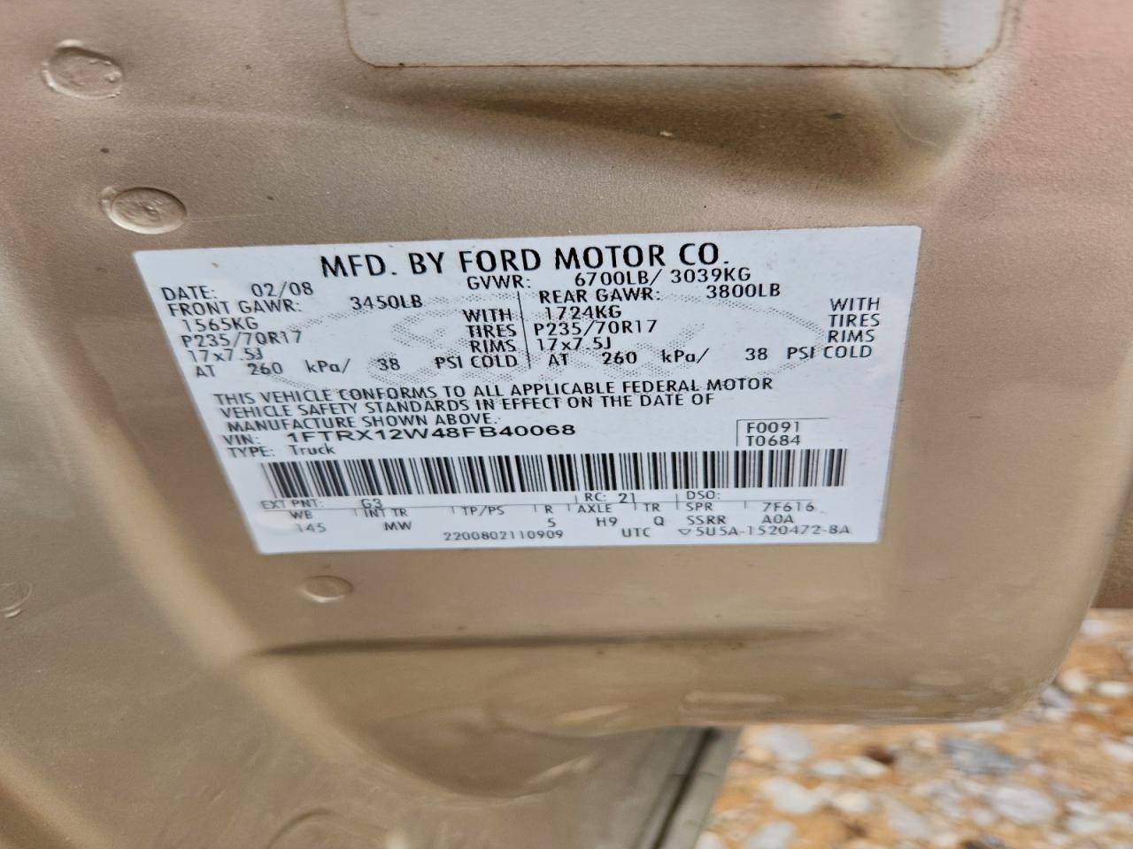 2008 FORD F150 photo 12