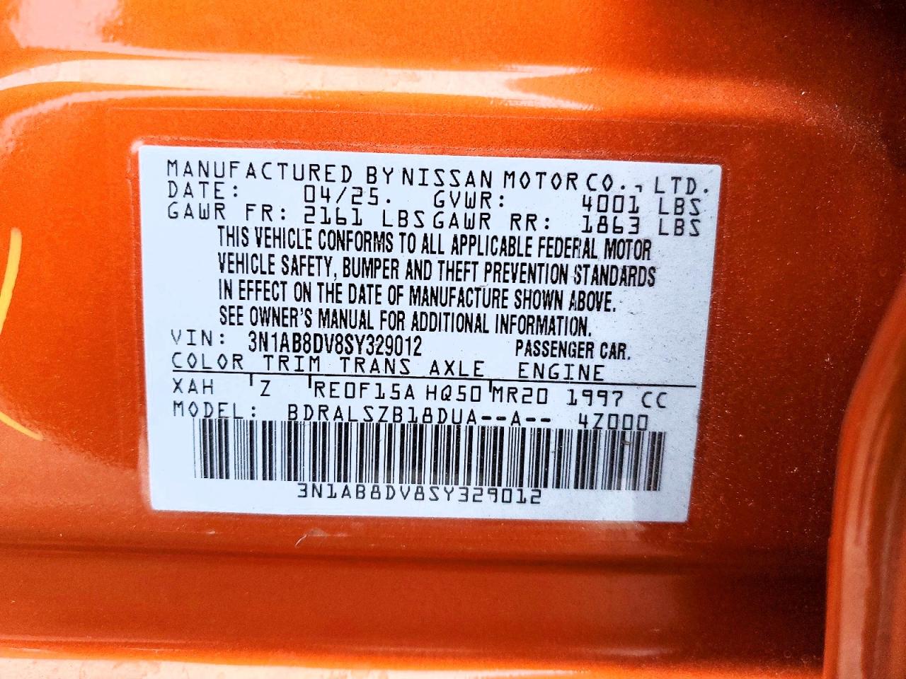 2025 NISSAN SENTRA SR photo 12