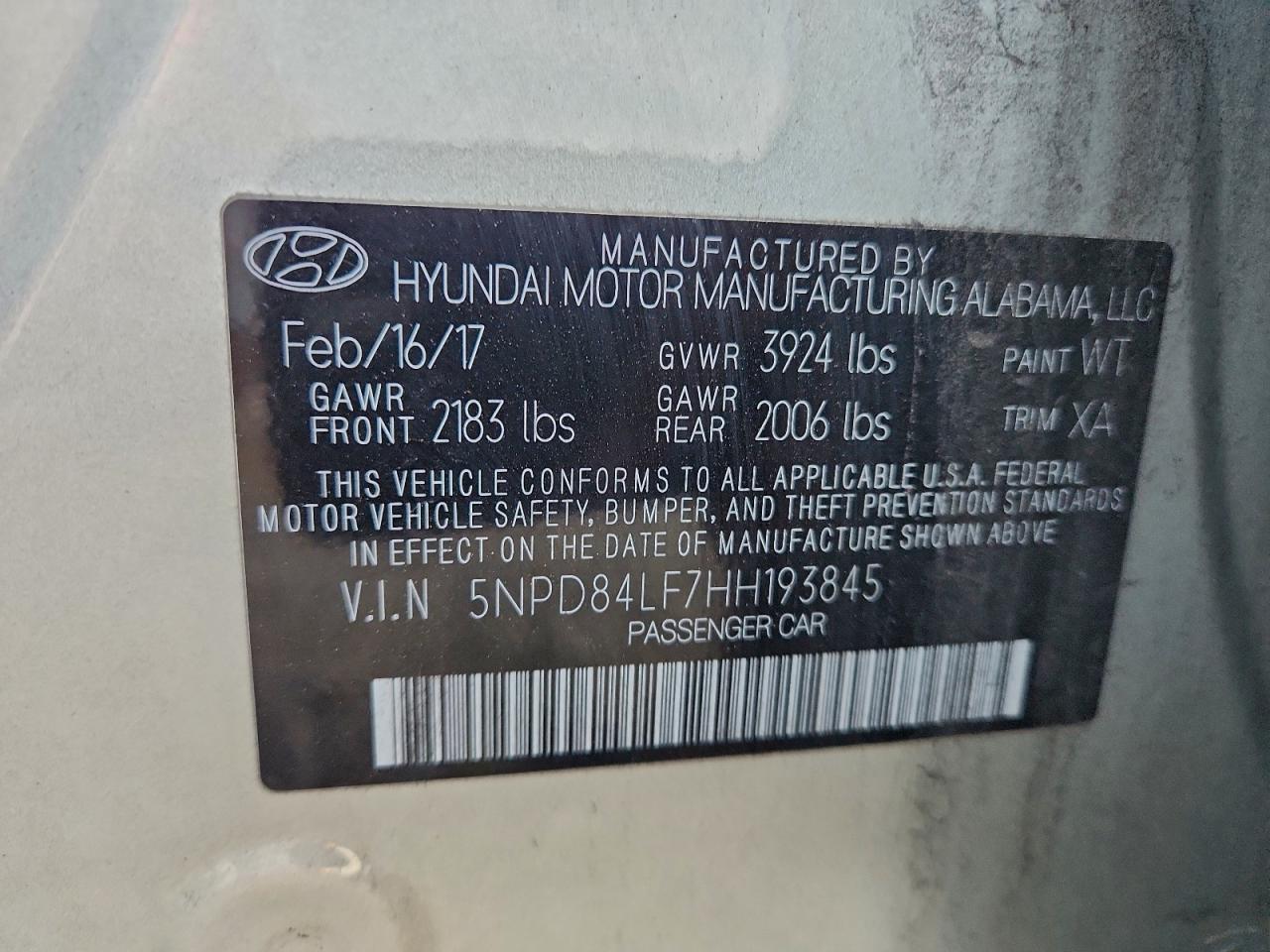 2017 HYUNDAI ELANTRA SE photo 12