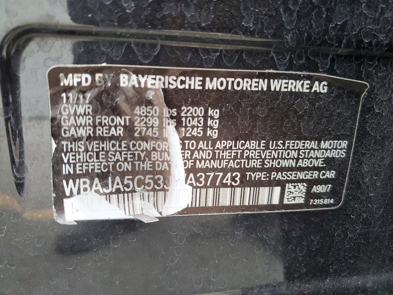 2018 BMW 530 I photo 12