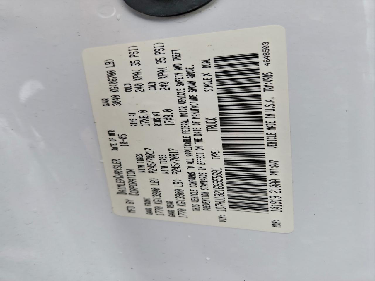 2006 DODGE RAM 1500 ST photo 23