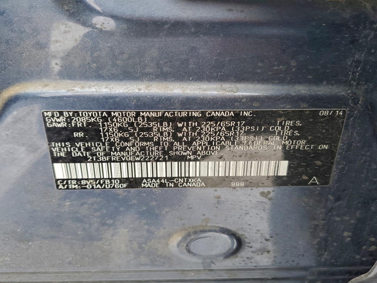 2014 TOYOTA RAV4 LE photo 25