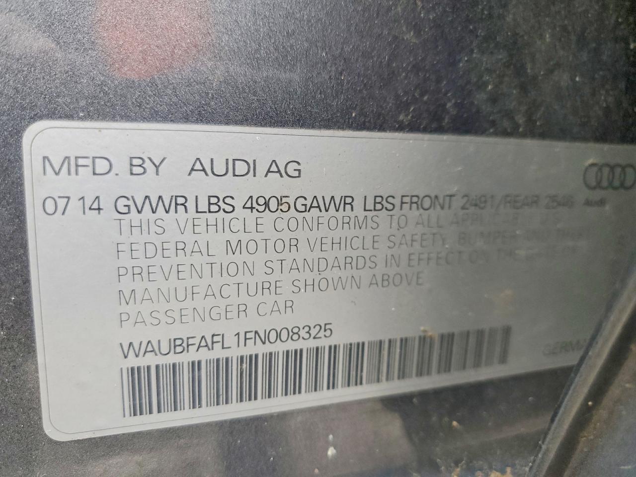 2015 AUDI A4 PREMIUM photo 13