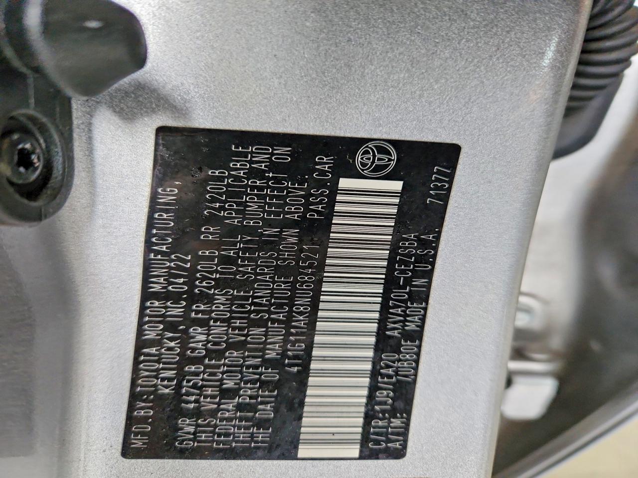 2022 TOYOTA CAMRY SE photo 12