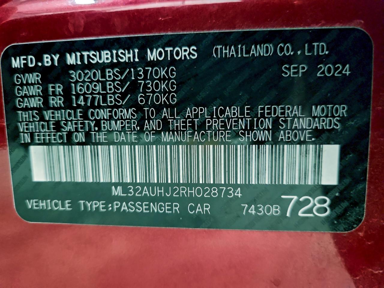 2024 MITSUBISHI MIRAGE ES photo 25