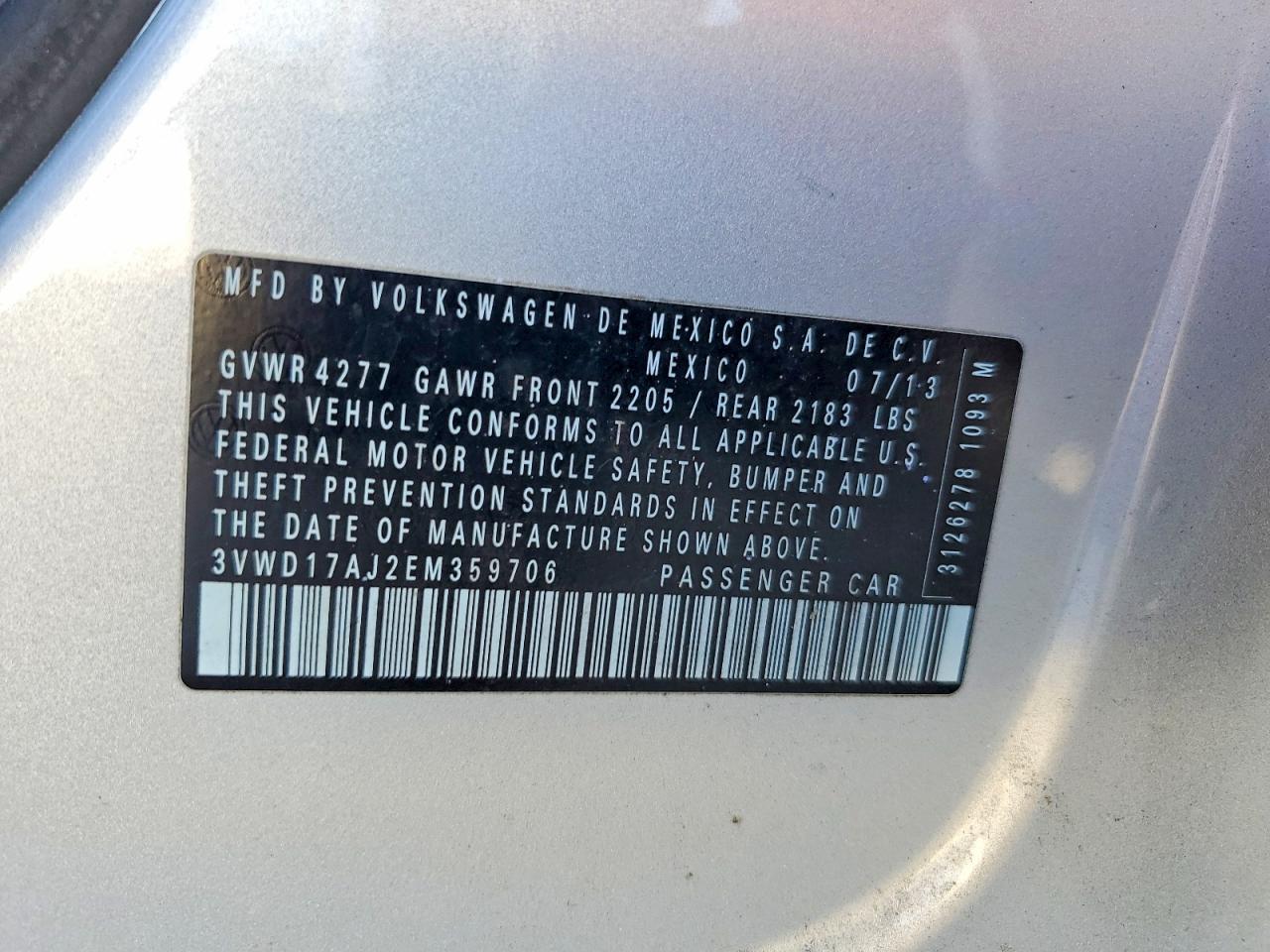 2014 VOLKSWAGEN JETTA SE photo 12