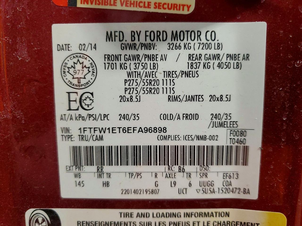2014 FORD F150 SUPERCREW photo 23
