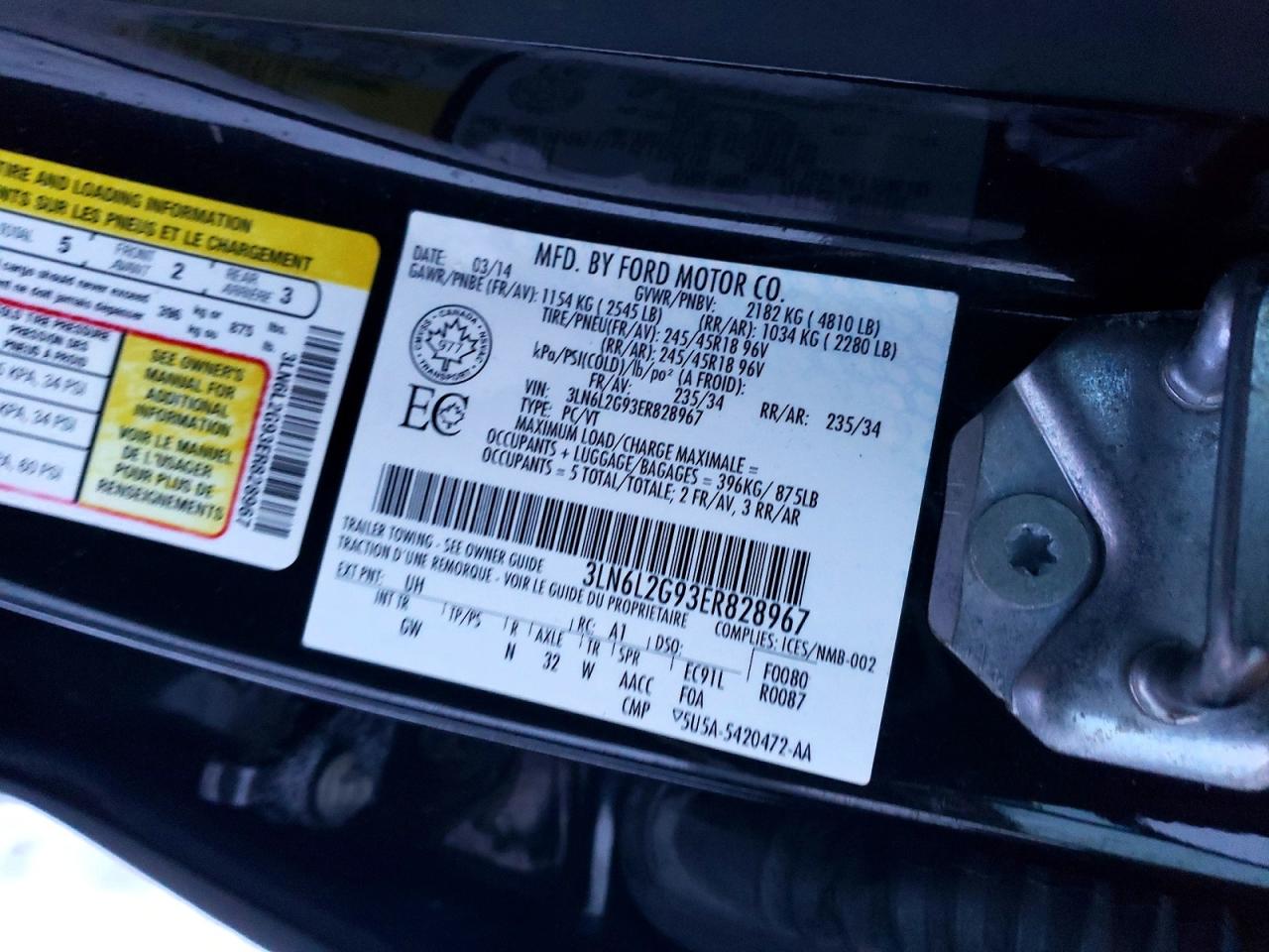 2014 LINCOLN MKZ photo 23