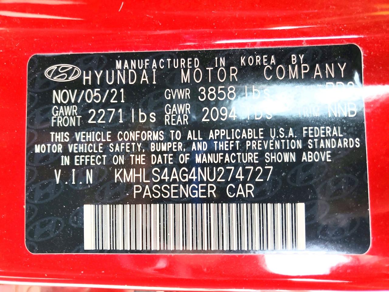 2022 HYUNDAI ELANTRA SEL photo 12