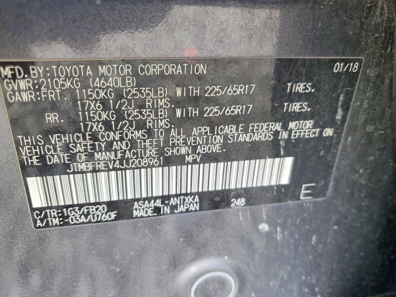 2018 TOYOTA RAV4 LE photo 14