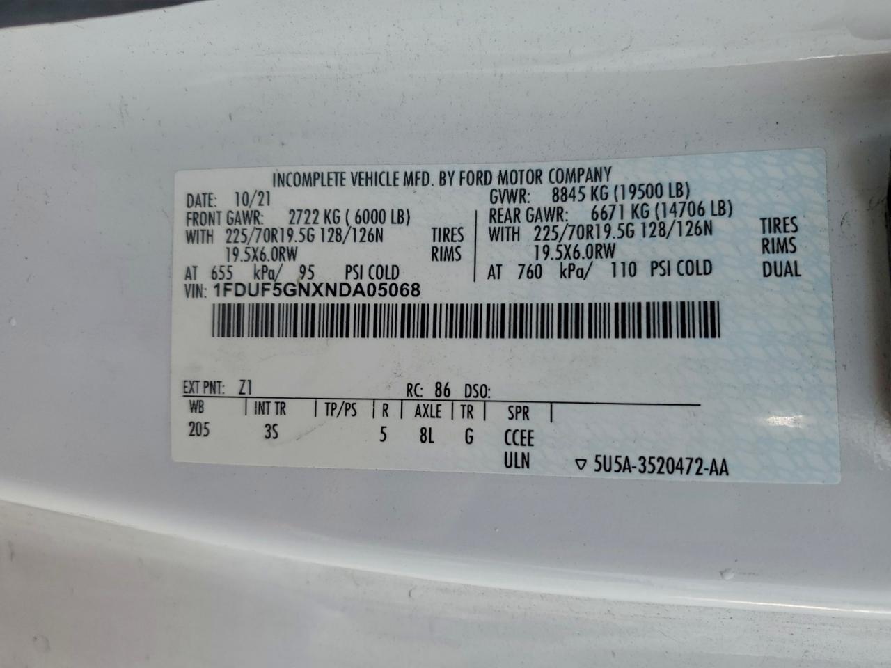 2022 FORD F550 SUPER photo 10