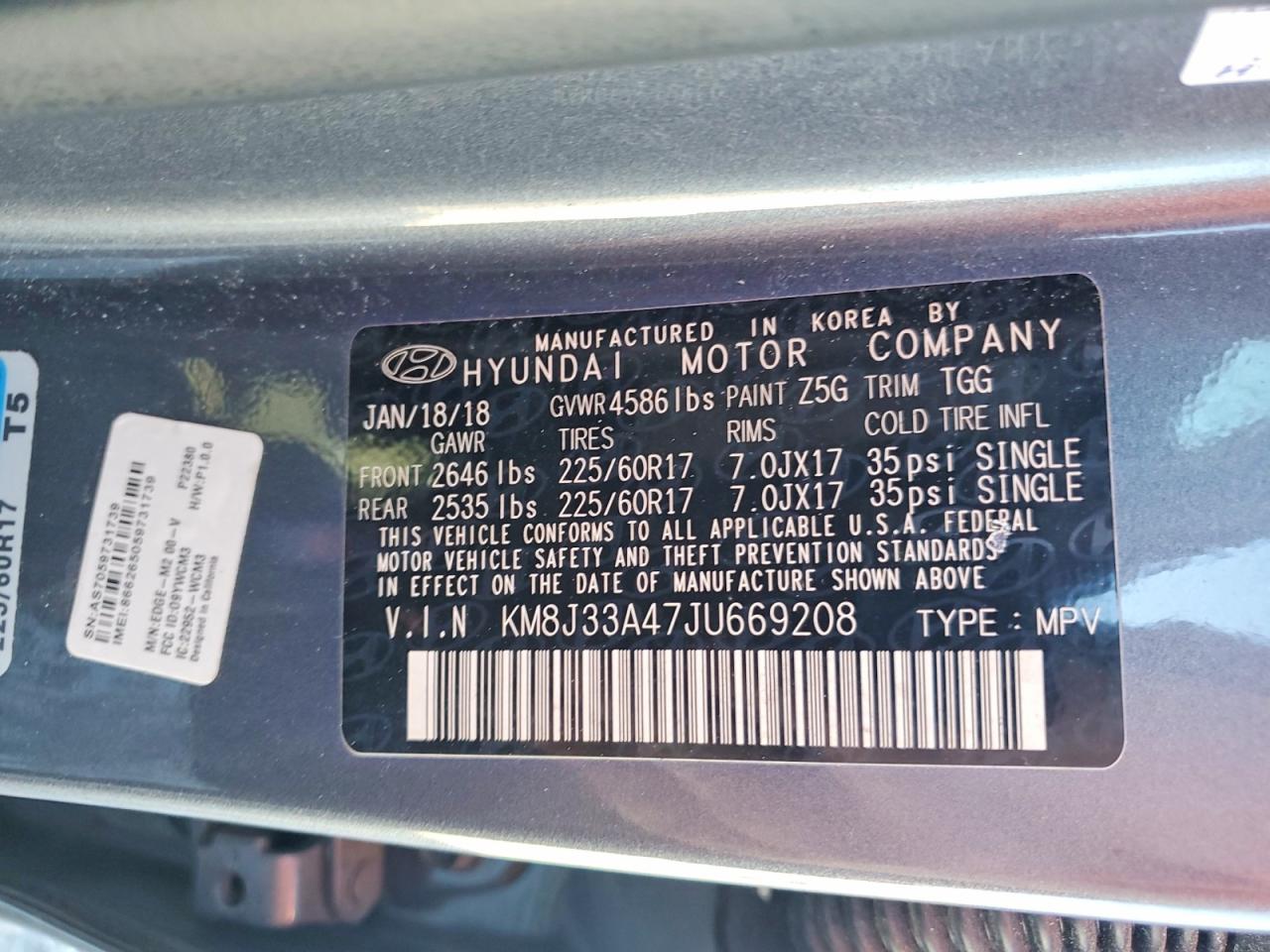 2018 HYUNDAI TUCSON SEL photo 27