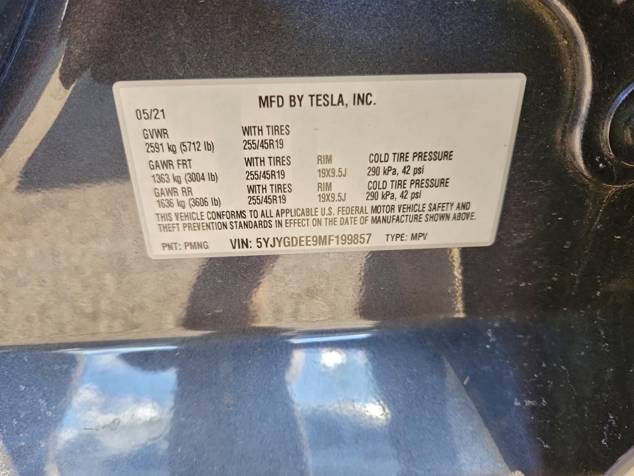 2021 TESLA MODEL Y photo 12