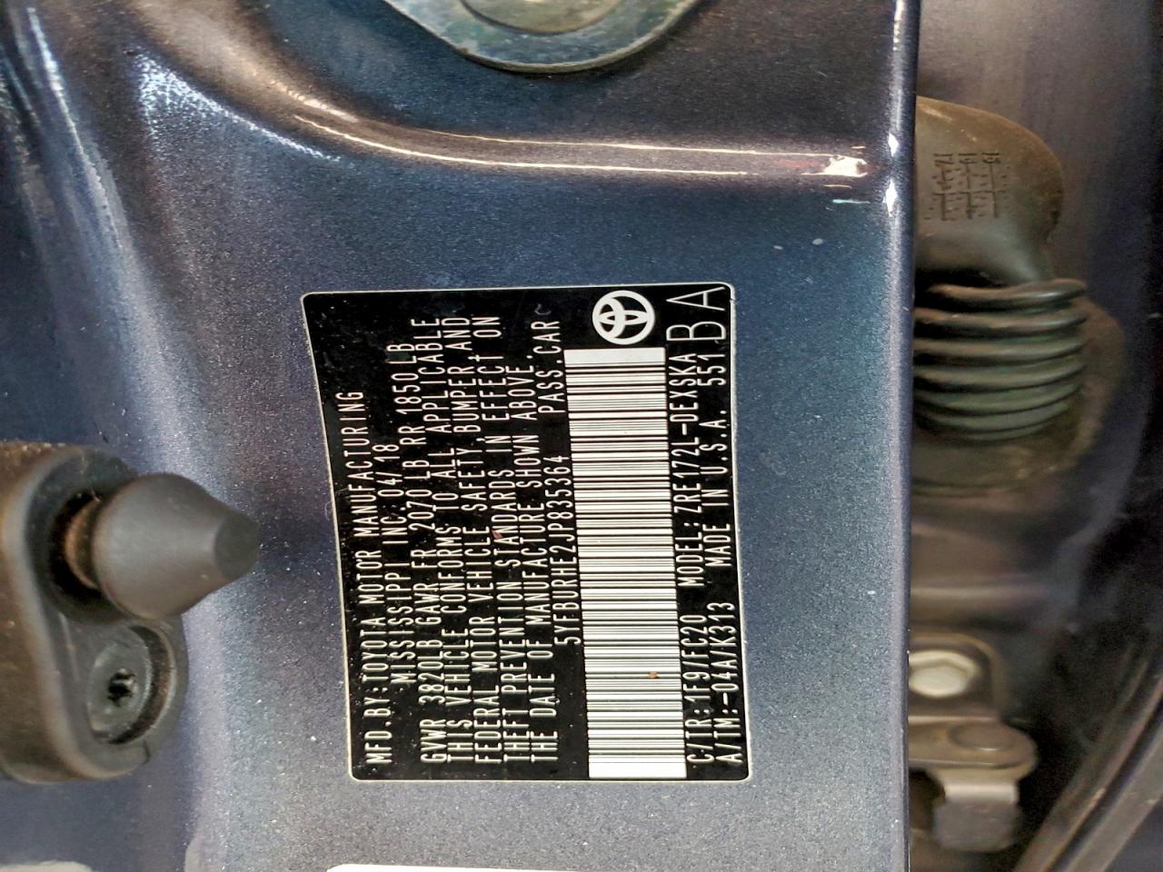 2018 TOYOTA COROLLA L photo 23