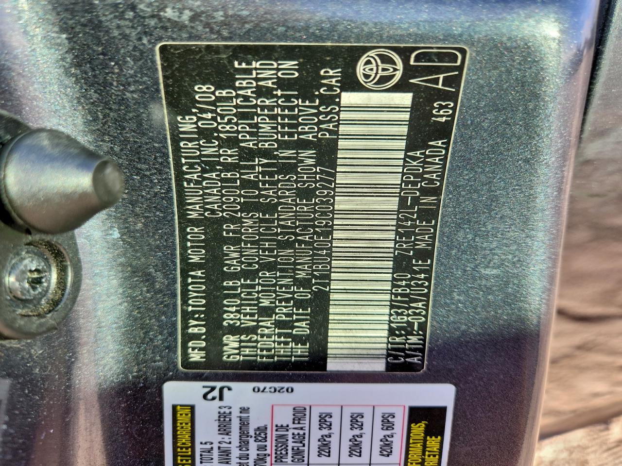 2009 TOYOTA COROLLA BASE photo 13