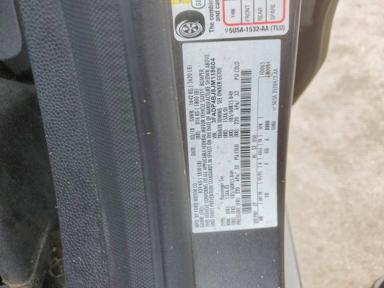 2018 FORD FIESTA SE photo 12